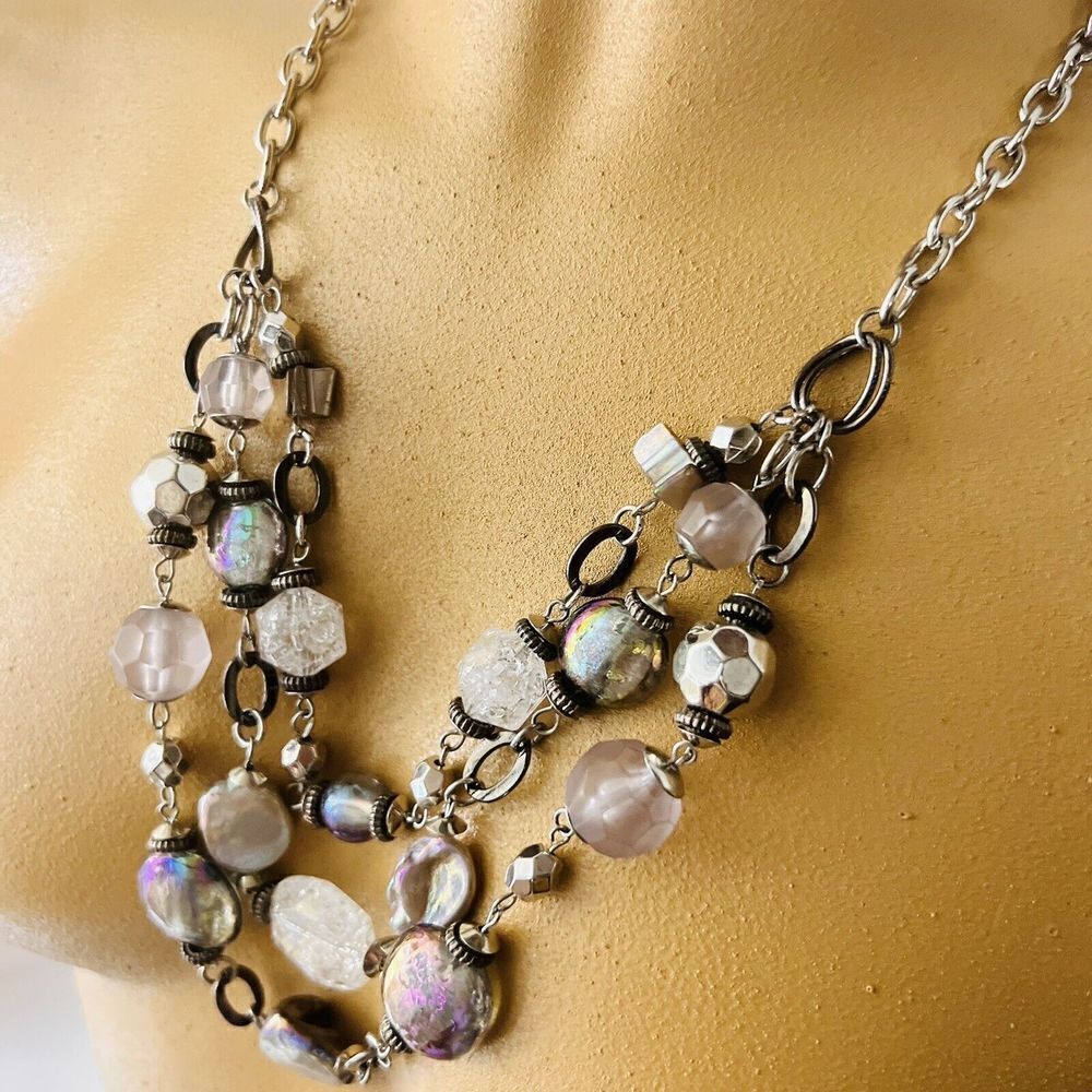 Ruby Rd Necklace Layered Chunky Statement Frosted… - image 4
